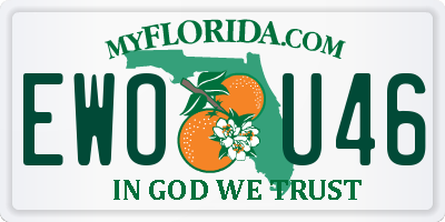 FL license plate EWOU46