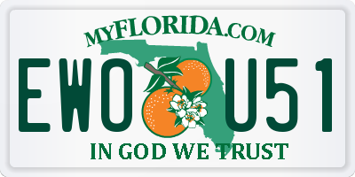 FL license plate EWOU51