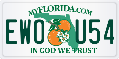 FL license plate EWOU54