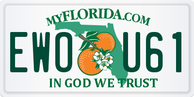FL license plate EWOU61