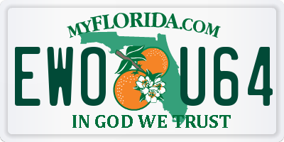 FL license plate EWOU64