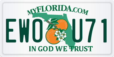FL license plate EWOU71