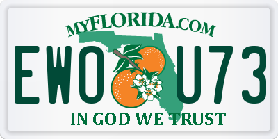 FL license plate EWOU73