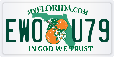FL license plate EWOU79