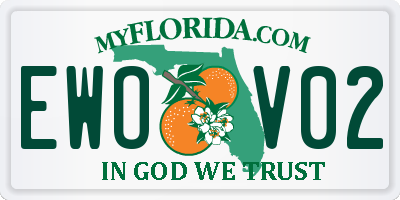 FL license plate EWOV02