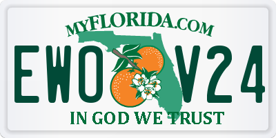 FL license plate EWOV24