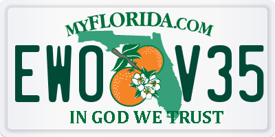 FL license plate EWOV35