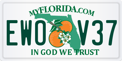 FL license plate EWOV37