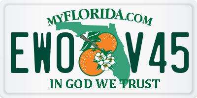FL license plate EWOV45