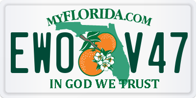FL license plate EWOV47