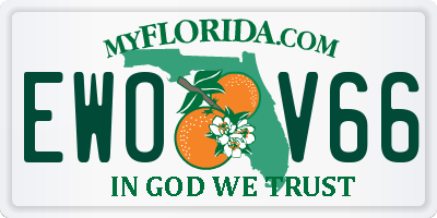FL license plate EWOV66