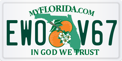 FL license plate EWOV67