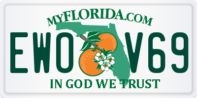 FL license plate EWOV69