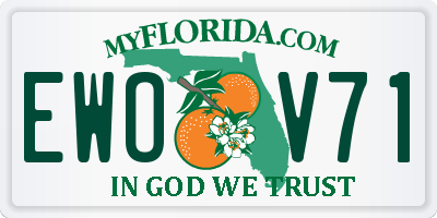 FL license plate EWOV71