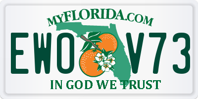FL license plate EWOV73
