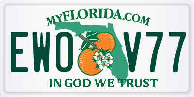 FL license plate EWOV77