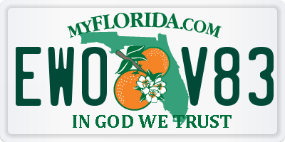FL license plate EWOV83