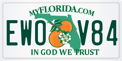 FL license plate EWOV84