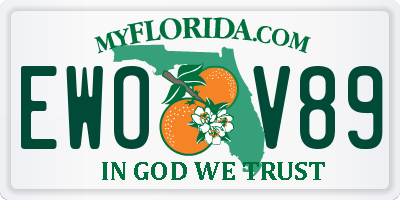 FL license plate EWOV89