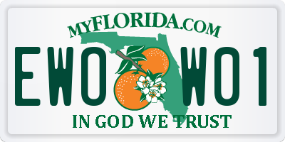 FL license plate EWOW01
