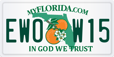FL license plate EWOW15