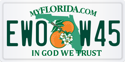 FL license plate EWOW45