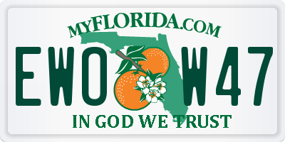 FL license plate EWOW47