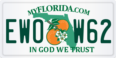 FL license plate EWOW62