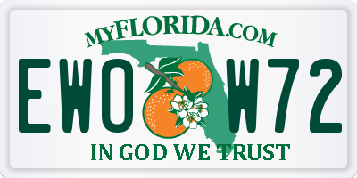 FL license plate EWOW72