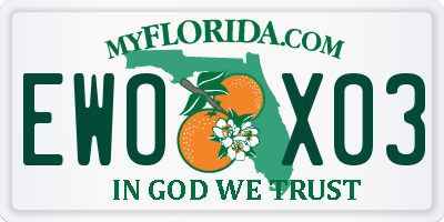 FL license plate EWOX03