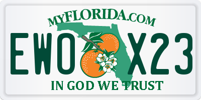FL license plate EWOX23