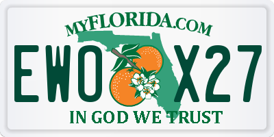 FL license plate EWOX27