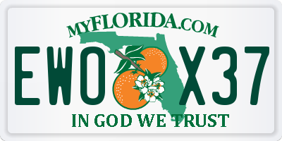 FL license plate EWOX37