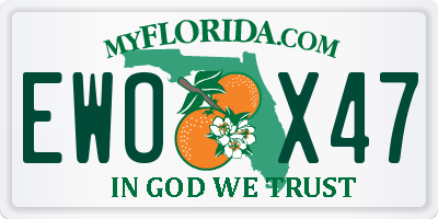 FL license plate EWOX47