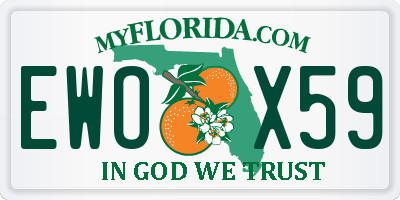 FL license plate EWOX59