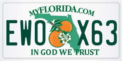 FL license plate EWOX63