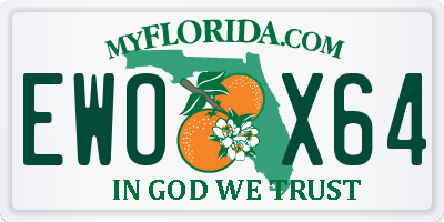 FL license plate EWOX64