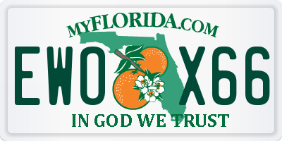 FL license plate EWOX66