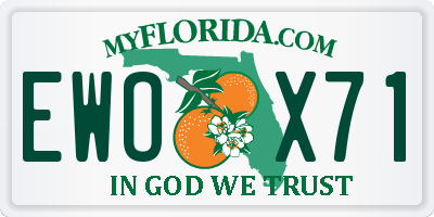 FL license plate EWOX71
