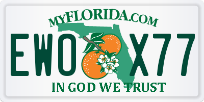 FL license plate EWOX77