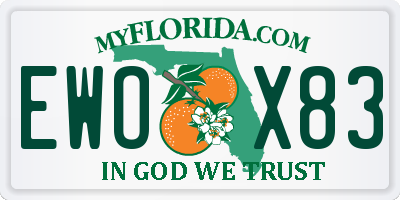 FL license plate EWOX83