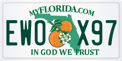FL license plate EWOX97