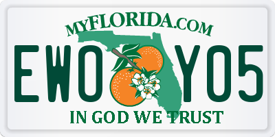 FL license plate EWOY05