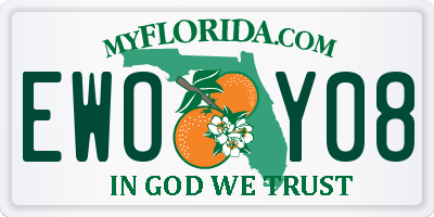 FL license plate EWOY08
