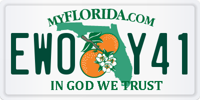 FL license plate EWOY41