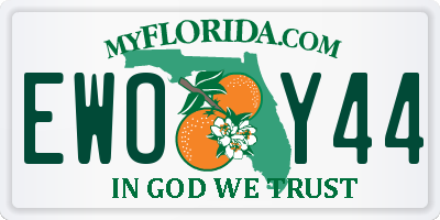 FL license plate EWOY44