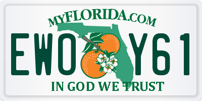 FL license plate EWOY61