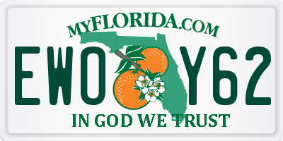 FL license plate EWOY62