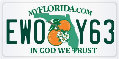 FL license plate EWOY63