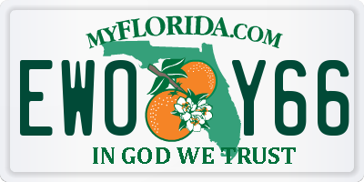 FL license plate EWOY66